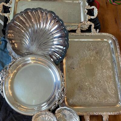 Silver Plate Serving Lot