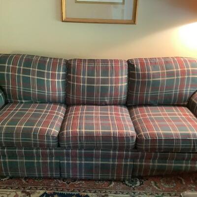 Plaid Sofa from Pinnacle with cover if desired