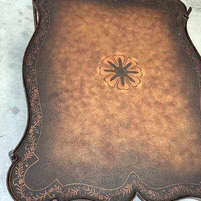 Large coffee table with metal base