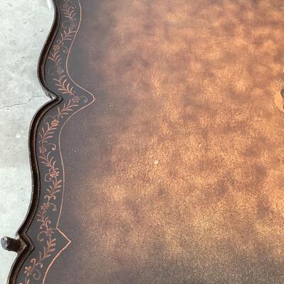 Large coffee table with metal base