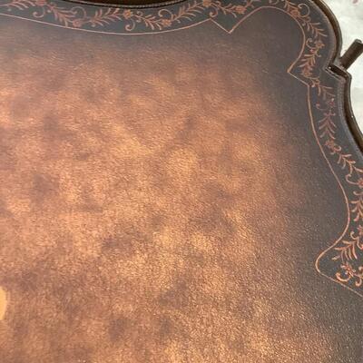 Large coffee table with metal base