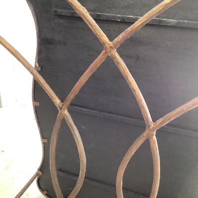 Large coffee table with metal base