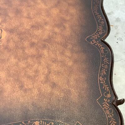 Large coffee table with metal base