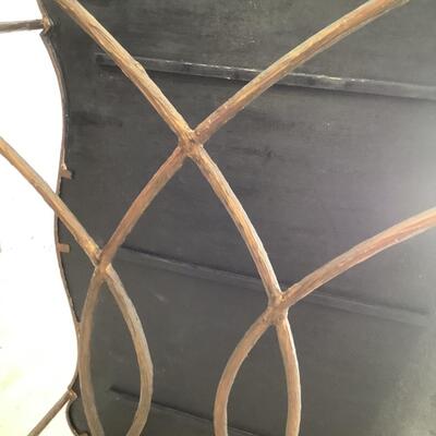 Large coffee table with metal base