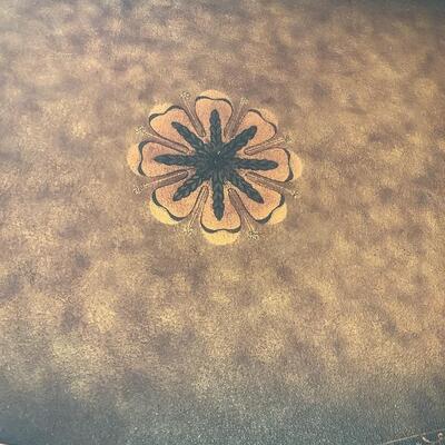 Large coffee table with metal base