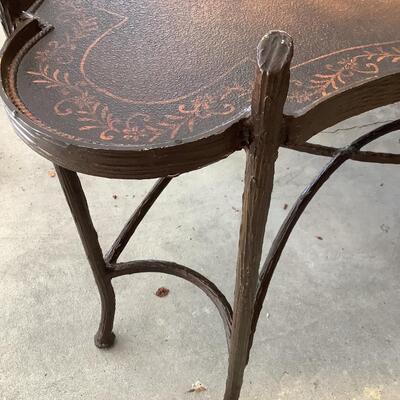 Large coffee table with metal base