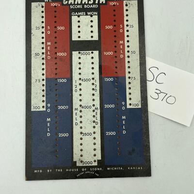 Canasta board made in Wichita