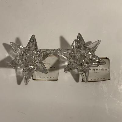2 Pottery Barn Star Taper Holder - See Details