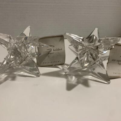 2 Pottery Barn Star Taper Holder - See Details