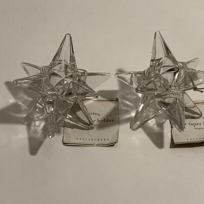 2 Pottery Barn Star Taper Holder - See Details