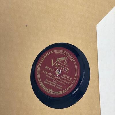 Liszt Les Preludes Symphonic Poem - Victor 78 - Red Seal Record - DM453-3