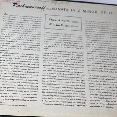 Rachmaninoff Sonata in G Minor - RCA Victor 78 - Red Seal Records - DM1261