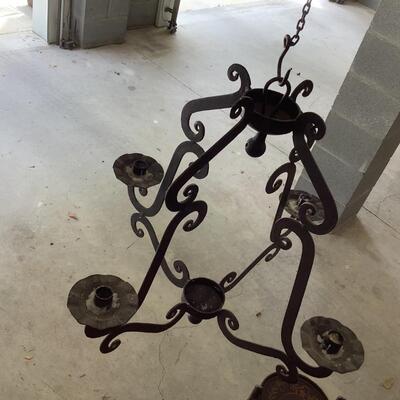 Metal Candelabra hanging with 5 candle holders