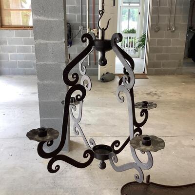 Metal Candelabra hanging with 5 candle holders