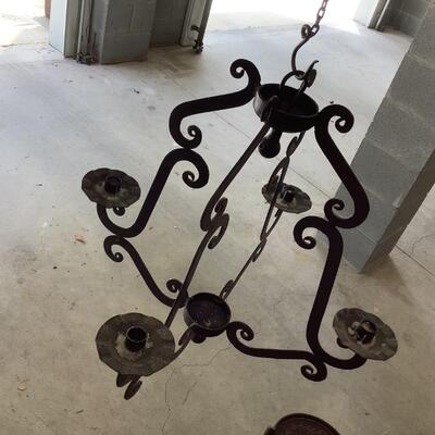 Metal Candelabra hanging with 5 candle holders