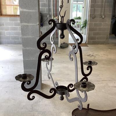 Metal Candelabra hanging with 5 candle holders