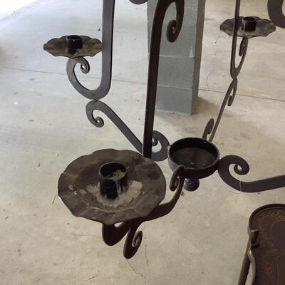 Metal Candelabra hanging with 5 candle holders