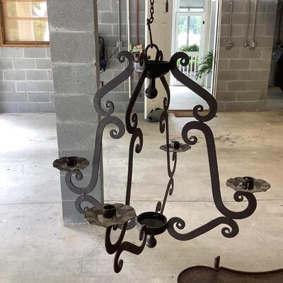 Metal Candelabra hanging with 5 candle holders