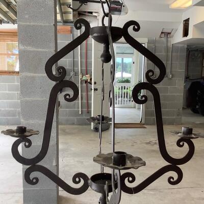 Metal Candelabra hanging with 5 candle holders