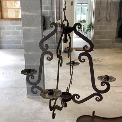 Metal Candelabra hanging with 5 candle holders