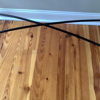 Wrought iron & glass top console/sofa table