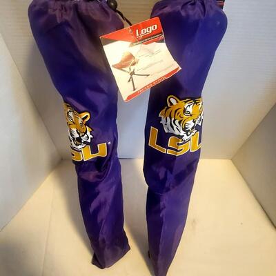 2 New LSU Folding Tripod Chairs with Carrying Bags