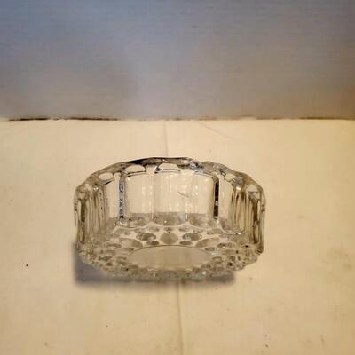 Vintage Ornate Glass Ash Tray - S
