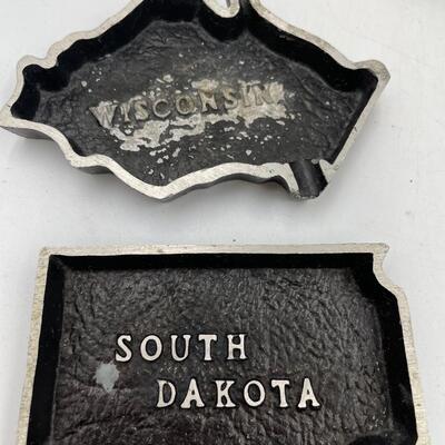 Boy Scout knife,spoon & fork set, Wisconsin and South Dakota shapes