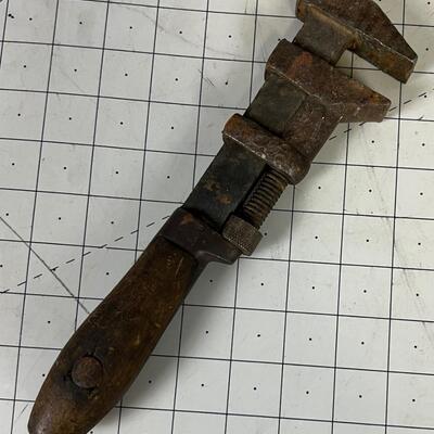 Antique Adjustable Wrench 