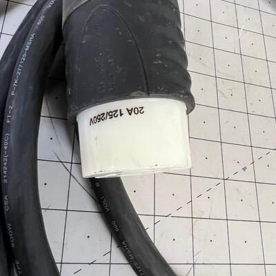 240 Volt 20 Foot Extension Cord , Black 