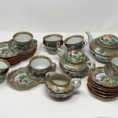 Canton China Tea Service - Anhua decorated