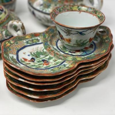 Canton China Tea Service - Anhua decorated