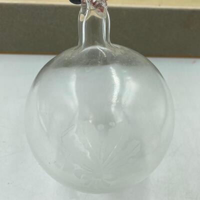 Set of 4 princess crystal hand blown ornaments