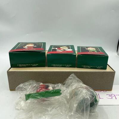 Set of 5 Hallmark Santa ornaments