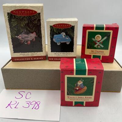 4 transportation ornaments