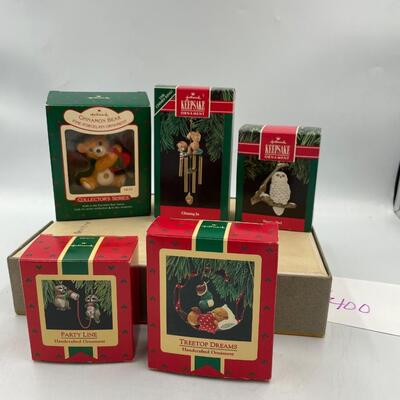 5 animal ornaments
