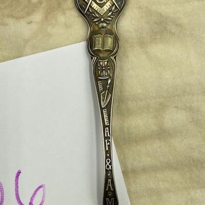 Masonâ€™s sterling spoon