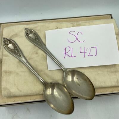 2 pc 1847 Rogers Bros extra large spoons