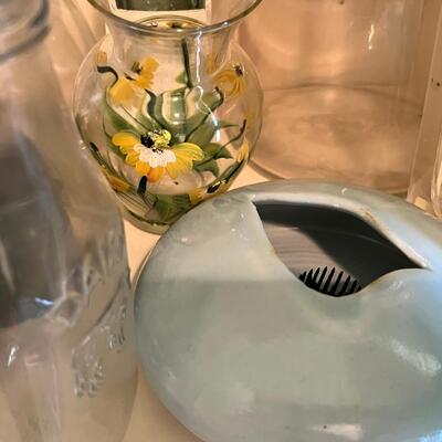 Floral 1 shelf, ceramic, glass vases and floral supplies