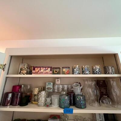 Candle holders, chimney covers, candles