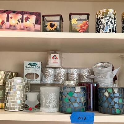Candle holders, chimney covers, candles