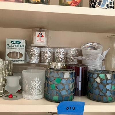 Candle holders, chimney covers, candles