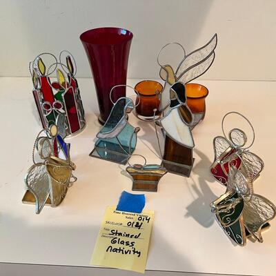 Stained Glass Nativity scene