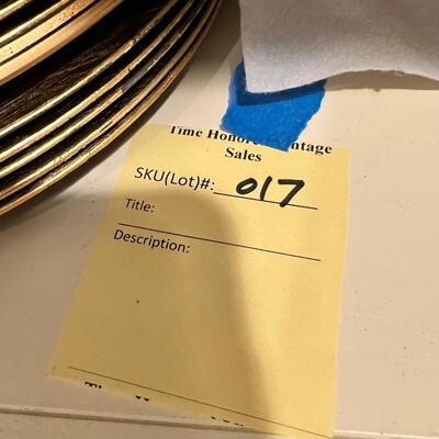 20 Gold color plate chargers and glass plates
