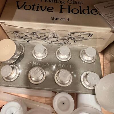 2 drawers filled with tapers , candle bases tea lights holders