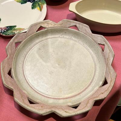 Table full of collectible glass and ceramics,  Noritake Quail plate with COA