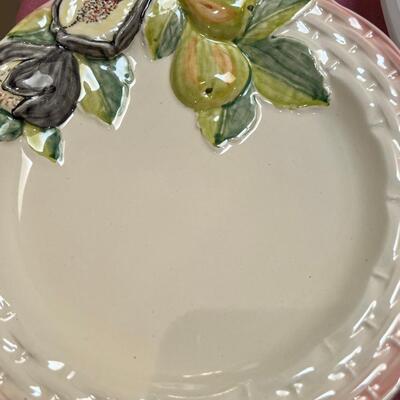 Table full of collectible glass and ceramics,  Noritake Quail plate with COA