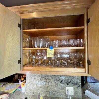 2 shelves of everyday drinking glasses