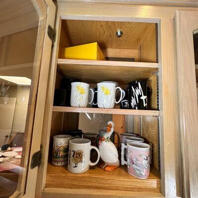 Goose figurine, geese mugs, coffee cups