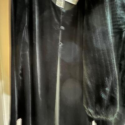 Black fun shortie and black velvet cover up Large
